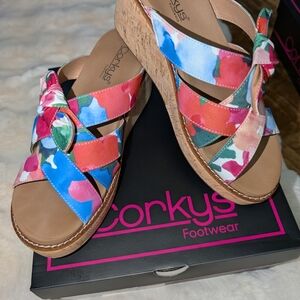 Corkys Bowdacious Women's Colorful Sandals NIB